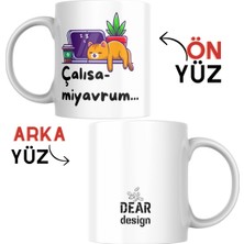 Kutup Kitap Kupa Bardak Ofis Için Kedi Tasarımlı Komik Yazılı Dear Tasarım Beyaz Kupa Bardak Kutup Kitap