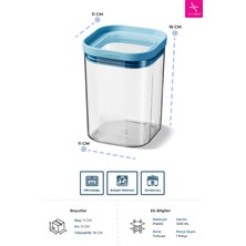 Primanova Royal Seoul Kuru Gıda Saklama Kabı Pp 1200 ml Gıda ile Temasa Uygundur
