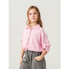 Giyicem Kız Çocuk Etek Pileli Gömlek 3148