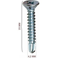 Hırsan Yhb Matkap Uçlu Vida 4.2X25 (1000 Ad)