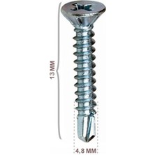 Hırsan Yhb Matkap Uçlu Vida 4.8X13 (500 Ad)