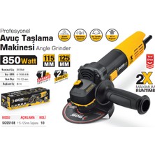 SGS5108 Profesyonel 115 - 125MM Avuç Taşlama Makinesi 850 Watt
