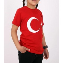 Aselinda Atatürk Baskılı Beyaz Çocuk Tişört