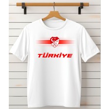 Aselinda Milli Takım Türkiye Yazılı Tshirt Erkek Kısa Kol Pamuklu Comfort Fit Günlük Rahat Kullanım