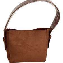 Ceeldu Kadın Taba Süet Ayarlanabilir Askılı Omuz Çantası