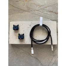 Bşr Perakende Sevimli  Şarj Kablo Koruyucu Usb-C Typc-E Apple iPhone Lighting Uyumlu
