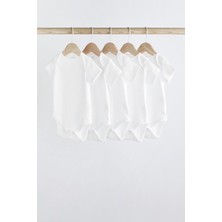 Next Baby  Pamuklu Beyaz Kısa Kollu Body Zıbın