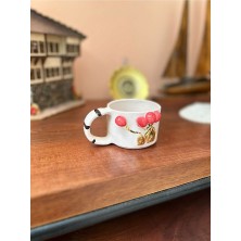 TuanART Ev Uçan Balon Seramik Mug Kupa 24K Altın Kaplama