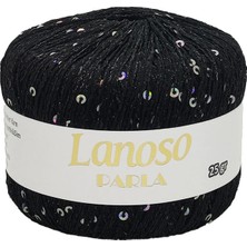 Parla 6000 - Yumuşak Simli Pullu El Örgü İpi - %75 Glitter Yarn %25 Payette&sim 217 mt 25 gr Tek Yumak