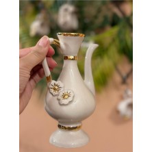 TuanART El Yapımı Seramik Ibrik Papatya Desen