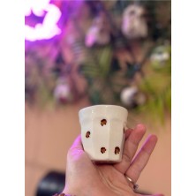 Espresso Leopar Detay Seramik Mug Kupa 24K Altın Kaplama