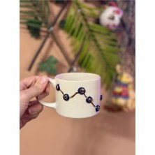 Nazar Boncuk 240ML Seramik Mug Kupa 24K Altın Kaplama