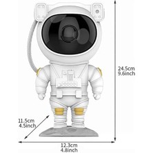 Astronot Gece Lambası Dekoratif Uzaktan Kumandalı Galaksiler ve Yıldızlar 8 Farklı Mod ile Göz Yormayan Uzay Efektleri Gökyüzü Projeksiyon Işığı Çocuk ve Genç Odası Için Hediyelik LP846