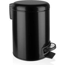 Storemax Paslanmaz Elit Pedallı Çöp Kovası Siyah 5 Lt (000301-3)