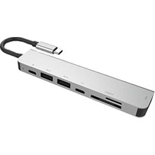 Storemax CH-13C Macbook Uyumlu Type-C To 2* USB 3.0 Sd Tf 4K Hd 1080P HDMI Pd Kart Okuyucu Çevirici Hub Adaptör