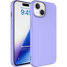 Kılıf Apple iPhone 15 Için Groovy Soft Lila [iphone 15 ile Uyumlu Kılıf - Lila]