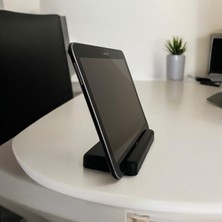 Woodsuppco Tablet Tutucu, Ahşap Tablet Standı, Masaüstü Ahşap Tablet Tutucu, Ofis Aksesuarı - Siyah