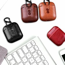 Kılıf Kulaklık Koruma Deri Darbe Korumalı Koyu Kahverengi Apple Airpods Pro ile Uyumlu Ürün