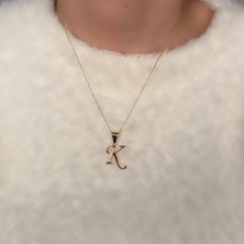 K Harfi Altın Kolye Ucu BM26