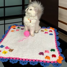 Lady Fify Kedi ve Köpek için Tavşanlı Beyaz Battaniye