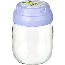 Ozcmax 3lü Set Vintage Dekoratif Desenli Cam Kavanoz 425ML - 14,3 Oz