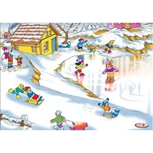 Kış Mevsim Ahşap Yapboz Puzzle 25X35 Cm. 35 Parça
