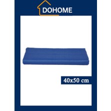 Dohome Mavi Mikrofiber 50X70 Baklava Desenli Kalın Cam Bezi