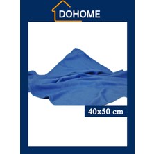Dohome Mavi Mikrofiber 50X70 Baklava Desenli Kalın Cam Bezi