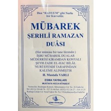 Mübarek Şerhli Ramazan Duası  -  H. Mustafa Varlı