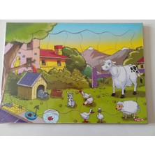 Doğa ve Hayvanlar Çiflik Puzzle Yapboz 25X35 Cm. 35 Parça