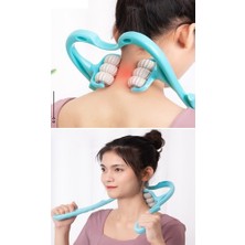 Ozcmax Boyun Bacak Ayak Bel Masaj Aleti Çok Fonksiyonlu Manuel Altı Tekerlekli