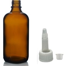 Zylan Ambalaj 100 ml Kahverengi Cam Şişe Getamisin Kapak, 12 Adet
