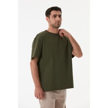 Basic Bisiklet Yaka Oversize Tişört