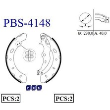 PBS-4148 - Arka Fren Balatası Pabuc Bmax 12 /> Focus Iıı 1,0 / 1,5tdcı / 1,6tı 11 /> Transıt Courıer 1,5tdcı 1,6tdcı 14 />