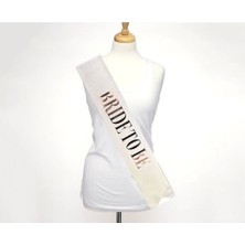 Dream Vega Beyaz Gümüş Bride To Be Simli Kuşak Kemer 10  cm