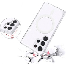 Samsung Galaxy Z Fold 6 Kılıf Şeffaf Simli ve Magsafe Özellikli Şık Dazzle Premium Sert Silicone Case Cover