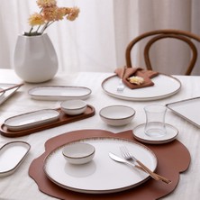 Kütahya Porselen Nordic Krem File 28 Parça 6 Kişilik Bone Porselen Kahvaltı Takımı