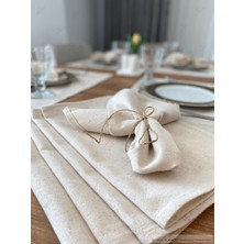 30X30CM 1 Adet %100 Pamuk Keten Runner Sunum Peçetesi, Servis Peçetesi , Amerikan Runner