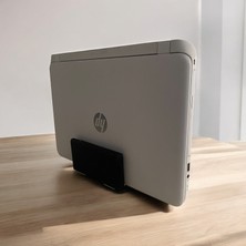 Woodsuppco Dikey Laptop Tutucu Ahşap, Notebook Standı, Ahşap Laptop Tutucu, Macbook Standı - Siyah