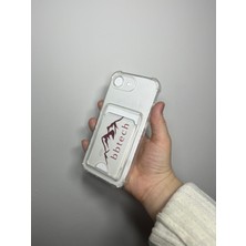 iPhone 16E ile Uyumlu Kamera Korumalı Şeffaf Kartlıklı Kılıf Card Case