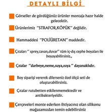 Birdeco Home Dekoratif Boyanabilir Duvar Çıtası Kesi mli Hazır Paket-Duvar Dekorasyon 2513-4020