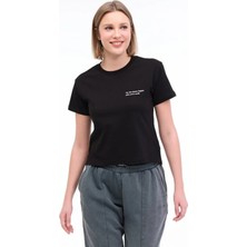 Lumberjack Wl Anna 11 5fx T-Shirt  Siyah Kadın Kısa Kol Tişört 101931824