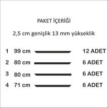 Birdeco Home Dekoratif Boyanabilir Montaja Hazır Duvar Çıtası,önceden Kesilmiş Astarlı Kendin Yap Kit (P32)
