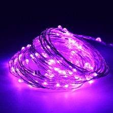 Vıp 5 Metre Mor LED Işık Mor Yılbaşı Ağacı Işığı Mor Noel Işığı Mor Pilli LED Işık Purple LED Light