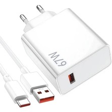 Honor Magic Vs2 Uyumlu Şarj Aleti Type-C 67W Hızlı Şarj (Supercharge) Adaptörü + Kablo