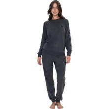 U.S. Polo Assn. Kadın Antrasit Melanj Pijama Takımı 20113
