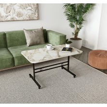 Textile House Tekerlekli Orta Sehpa Çalışma Masası Yemek Masası 60 x 90  cm