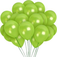 Oktay Sesal 25 Adet Vıp Kalite Parlak Metalik Yeşil Balon Helyum Gazı Uyumludur Shıny Metallıc Green Balloon
