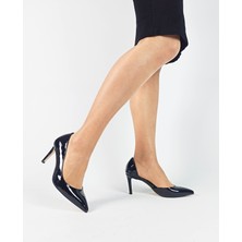 Siyah Renk Rugan Karnıyarık Ince Topuk Kadın Stiletto