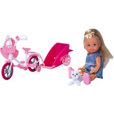 Toyfest Evi ve Römorklu Bisikleti ve Köpeği 12 cm